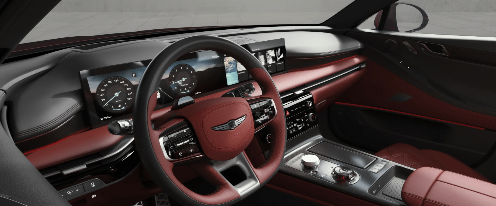 제네시스 G80 고급스러운 실내 인테리어 전체