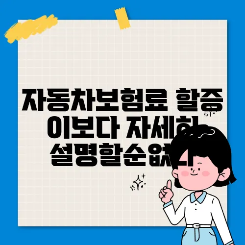 자동차보험료 할증 이보다 자세히 설명할순없다