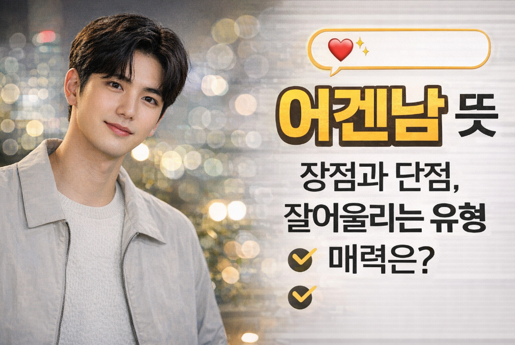 에겐남 뜻부터 매력까지 3분 완벽 정리