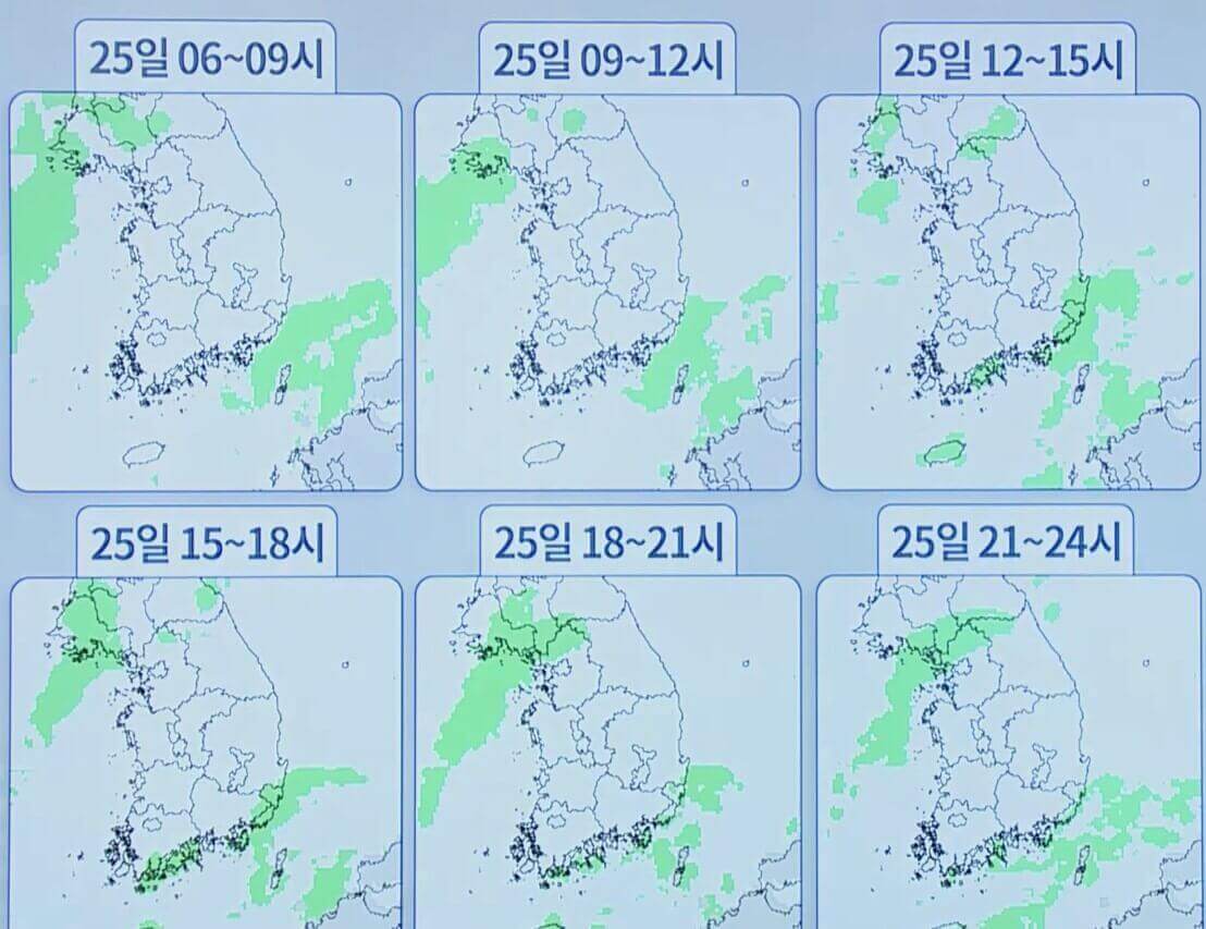 시간대별 강수 전망