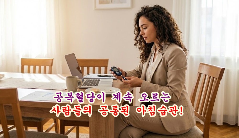 공복혈당이 계속 오르는 사람들의 공통된 아침 습관!