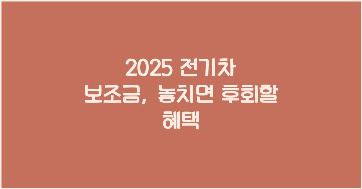 2025 전기차 보조금