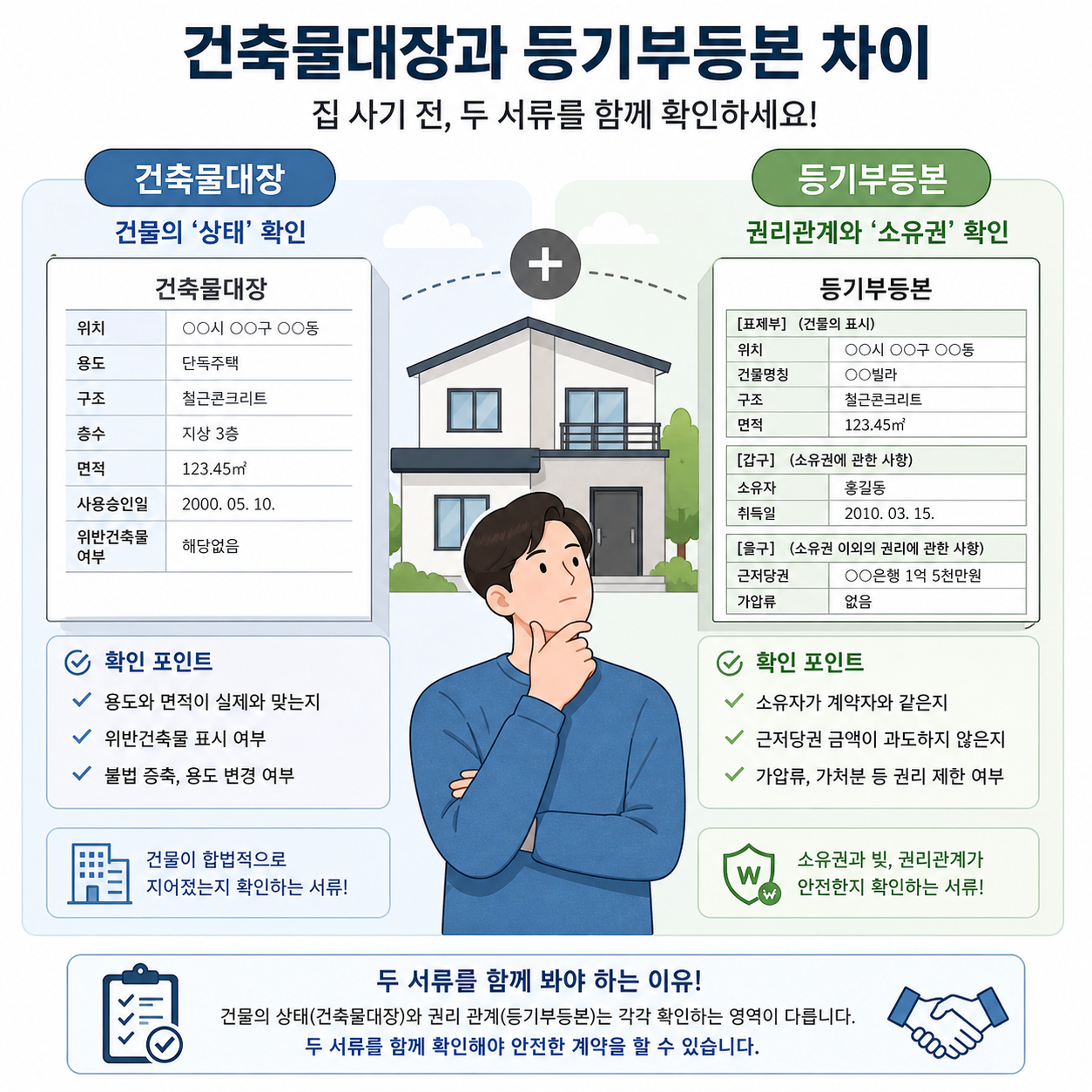 건축물대장과 등기부등본 차이, 집 사기 전 꼭 확인해야 하는 이유