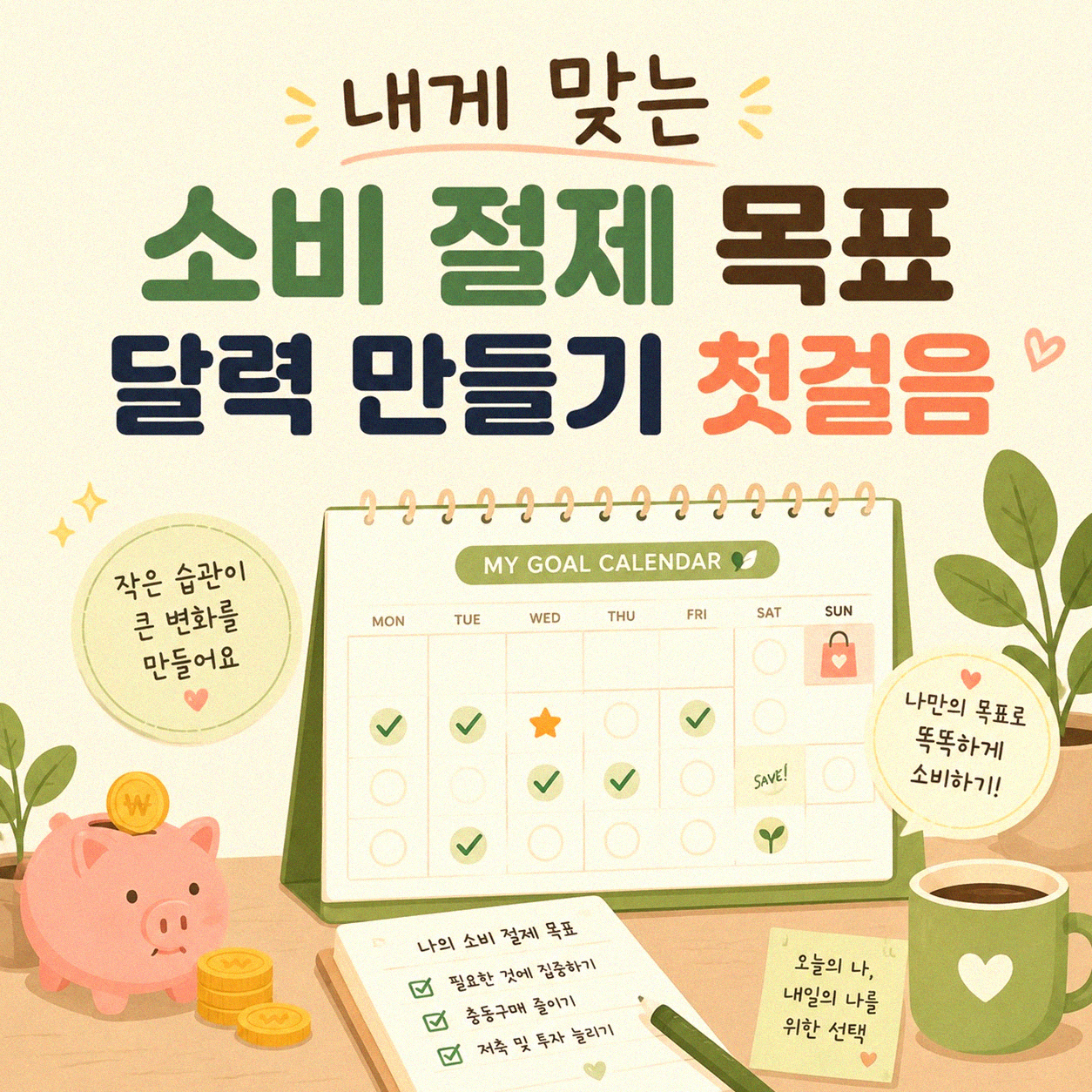 나만의 소비 절제 목표 달력 만드는 법