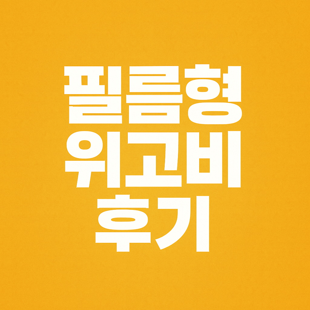 필름형 위고비 후기