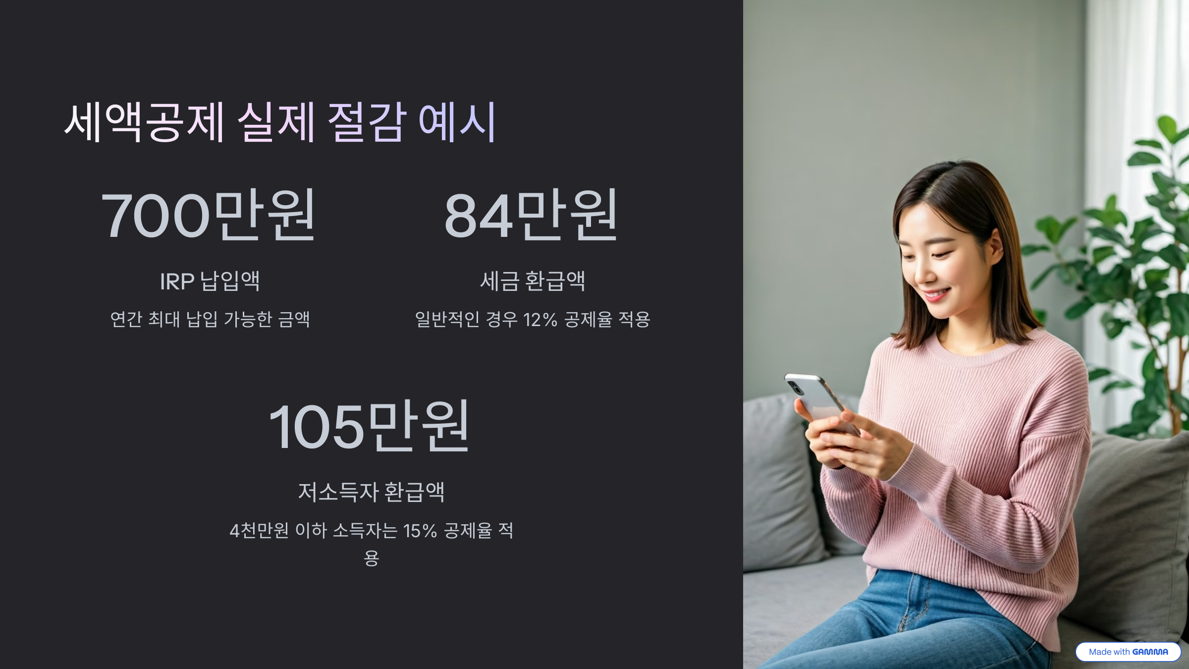 개인사업자 퇴직연금 세액공제 절감 예시