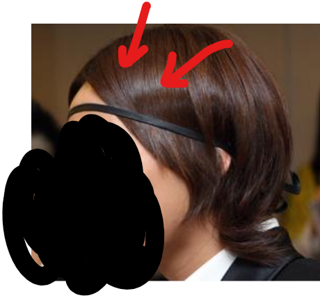 빅뱅의 지드래곤이 관자놀이와 이마 부근에 머리띠를 조여 매고 있는 상태