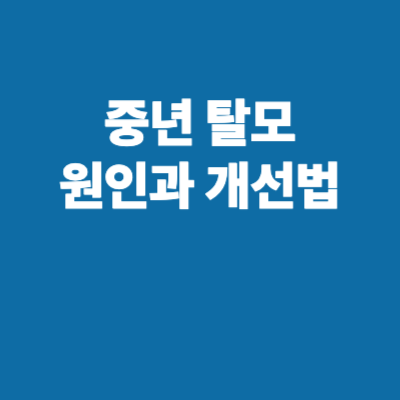 중년탈모