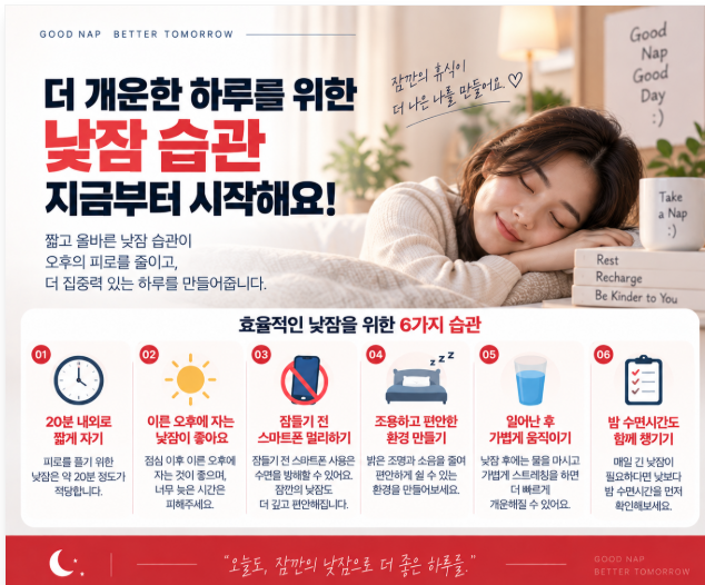 낮잠은 몇 분이 적당할까? 낮잠 적정 시간과 주의사항 총정리