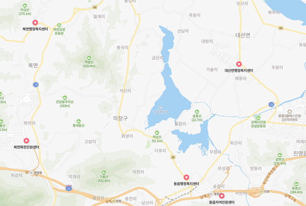 북면 무인발급기 지도
