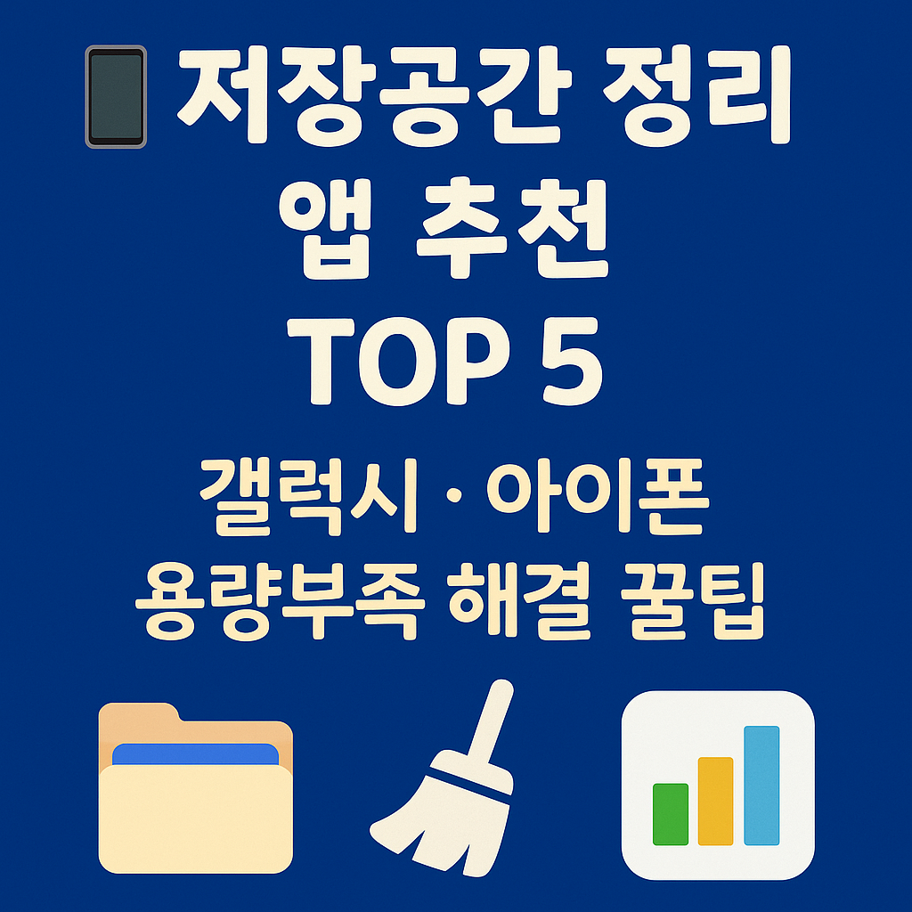 갤럭시·아이폰 저장공간 정리 앱 추천 TOP 5