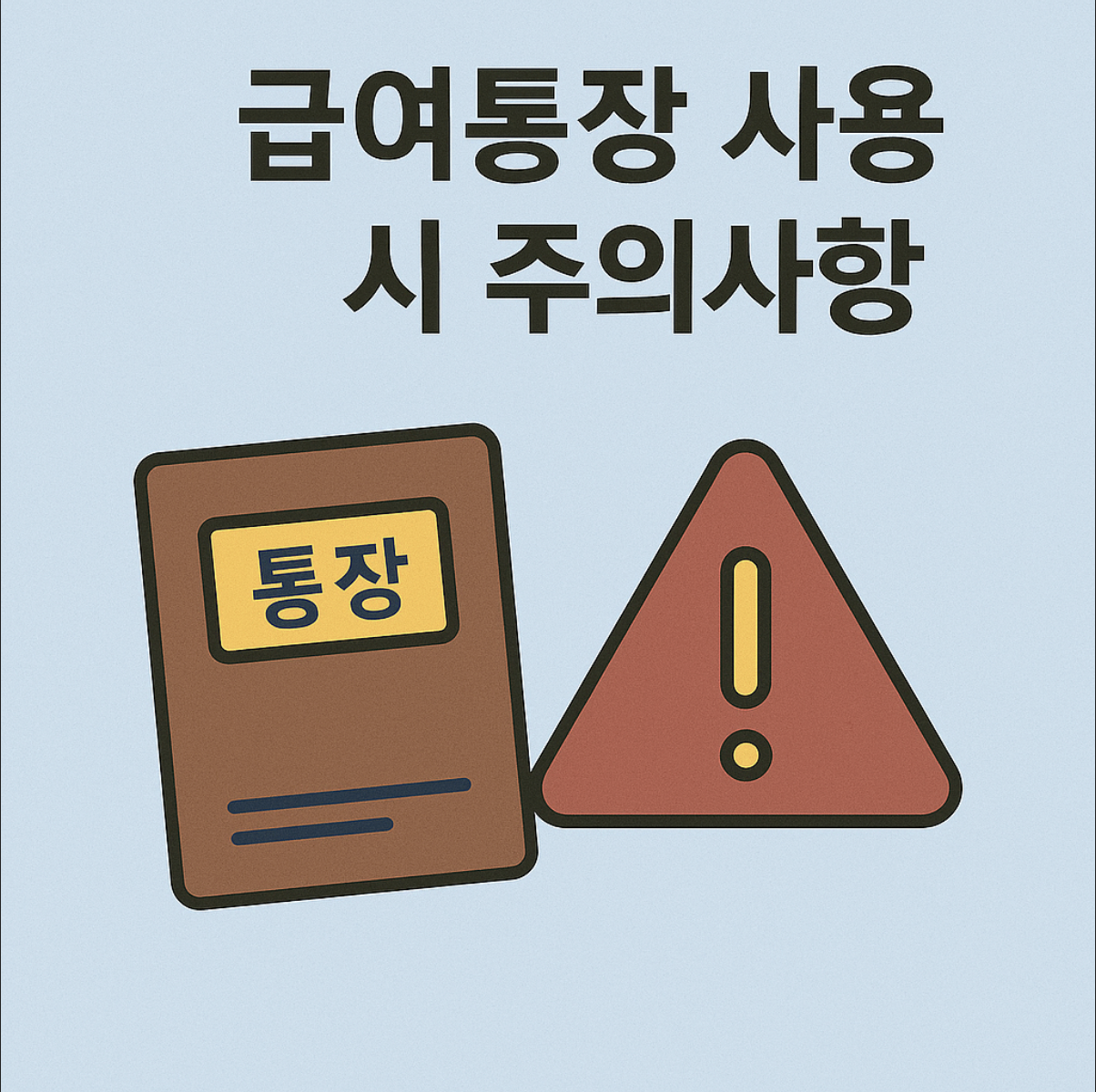 급여통장 주의사항