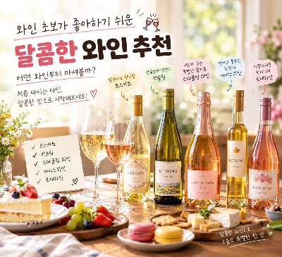 와인 초보가 좋아하기 쉬운 달콤한 와인 추천, 어떤 와인부터 마셔볼까?