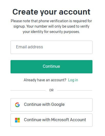 챗GPT(지피티) - 회원가입