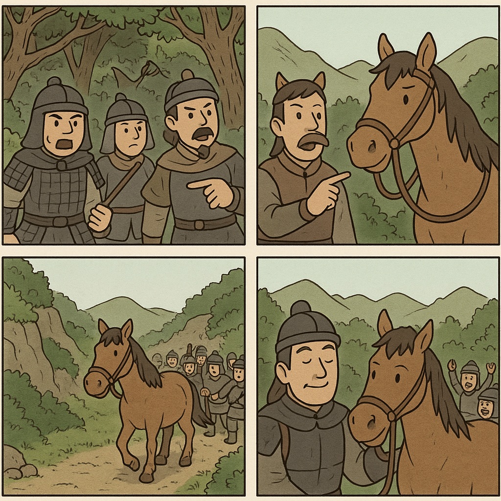 노마지지 사자성어 만화 이미지