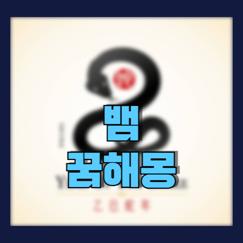 뱀 꿈해몽