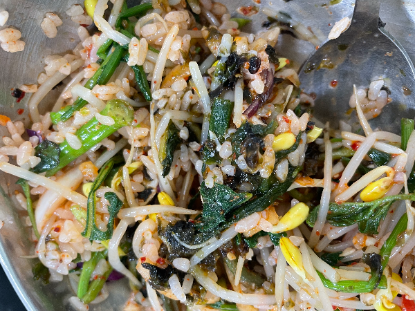 남해복집-밥-비벼먹기