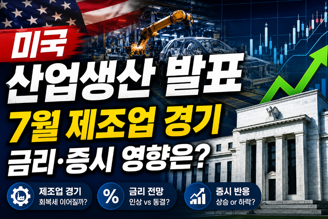 미국 산업생산 발표 언제? 7월분 제조업 경기·금리·증시 영향