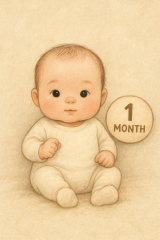 1개월 아기 이미지