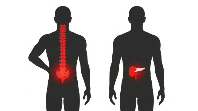 췌장암 초기증상 상복부 장기 일러스트