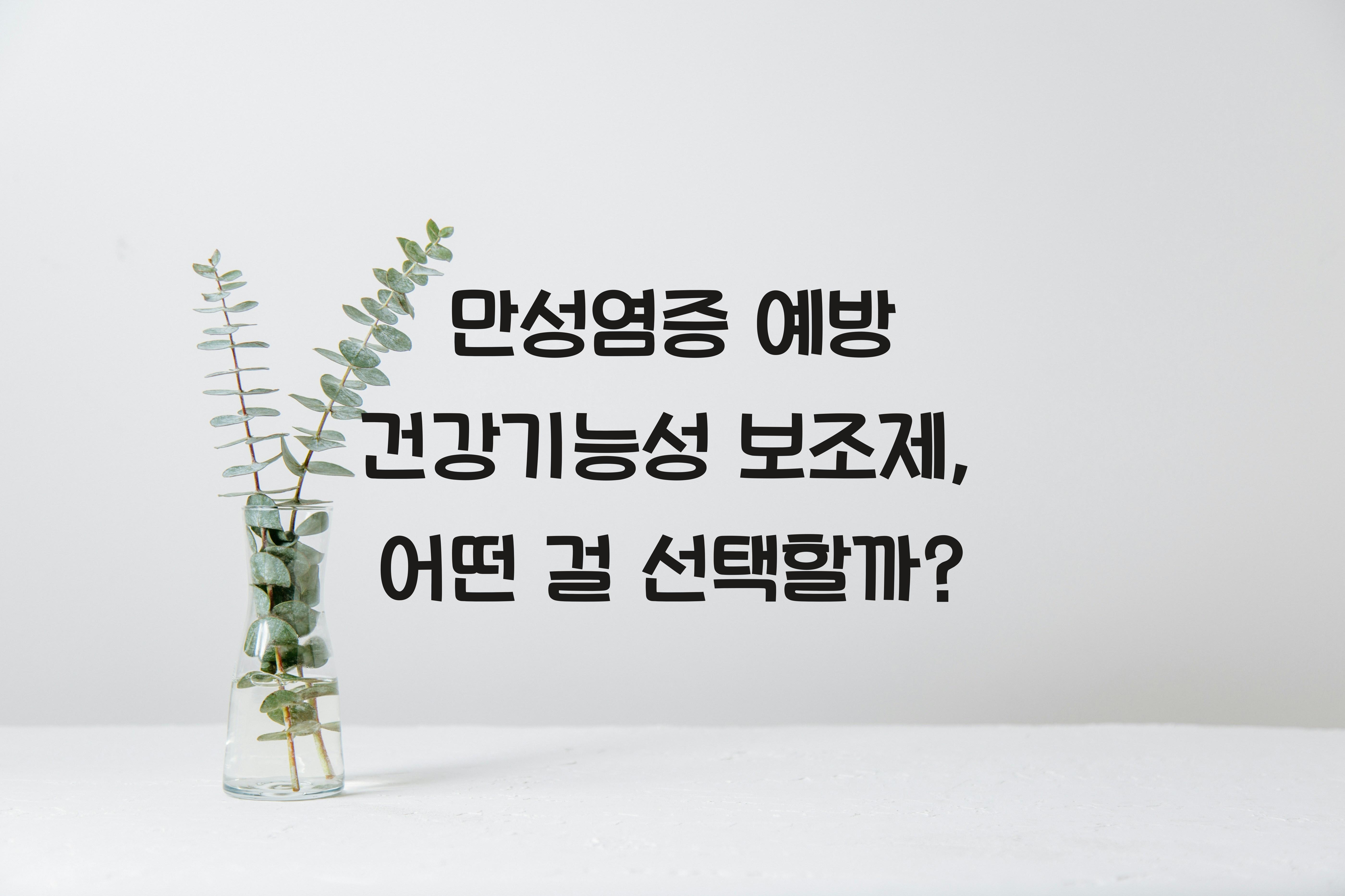 만성염증 예방 건강기능성 보조제