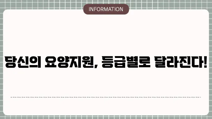 장기요양등급 혜택: 등급별 지원 정리