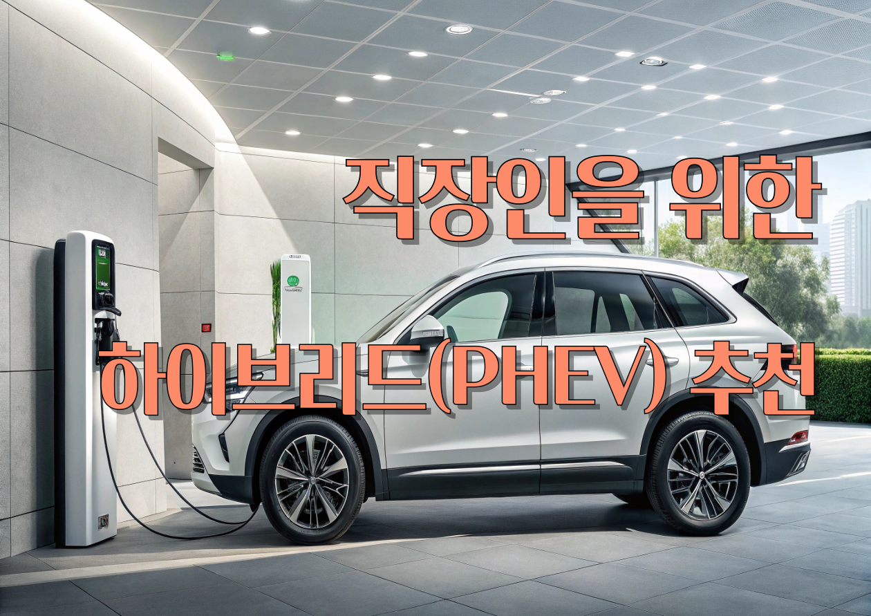 충전 가능한 하이브리드 PHEV 차량 이미지
