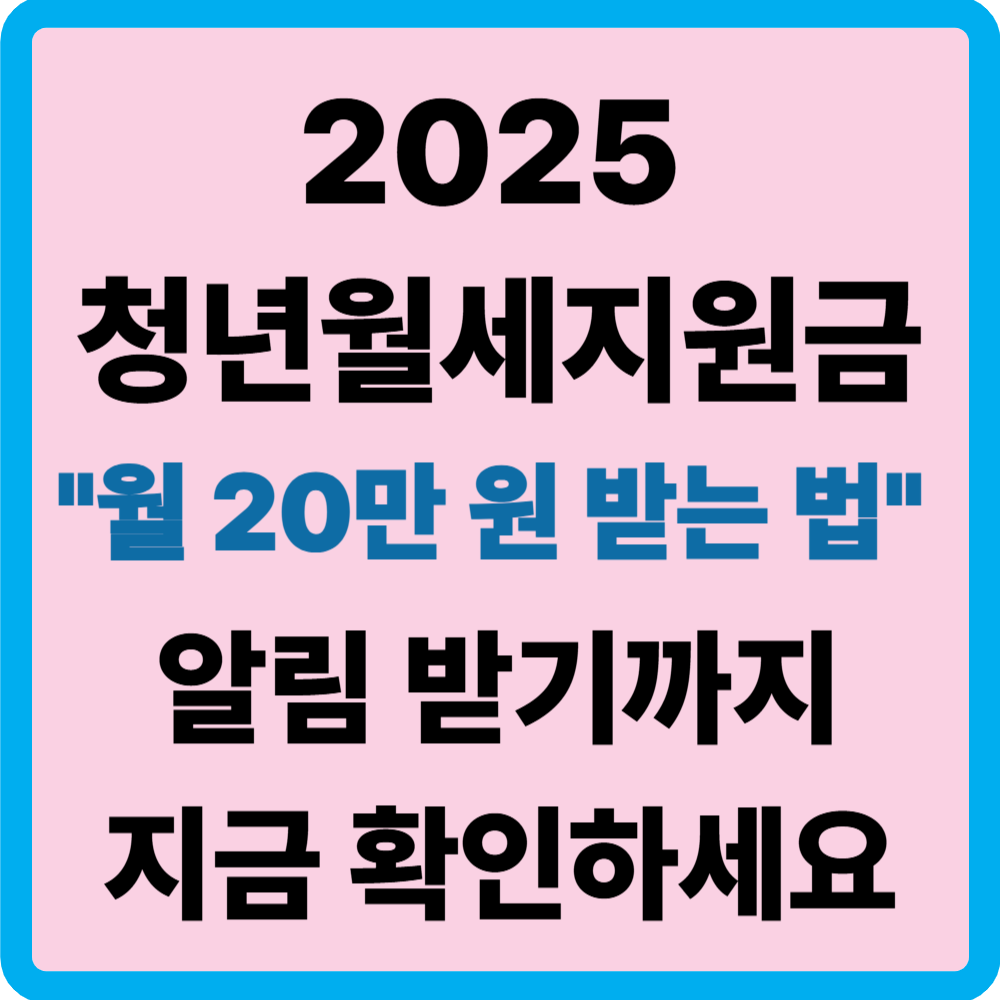 2025 청년월세지원금