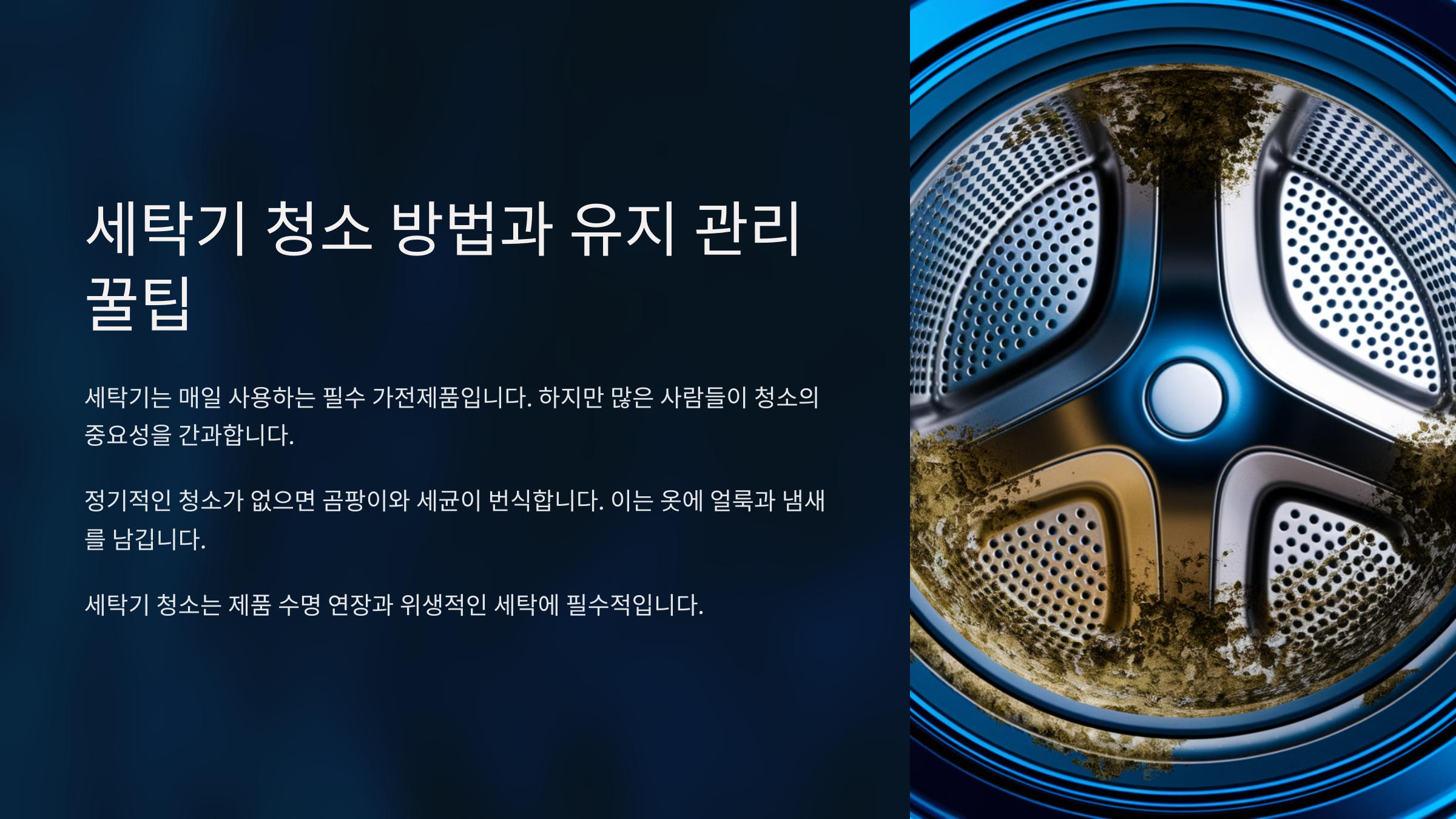 세탁기 청소 방법