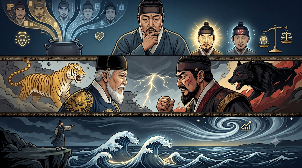 영화 관상 리뷰(인재를 알아보는 통찰력, 호랑이와 이리의 리더십, 거시적 안목의 중요성)