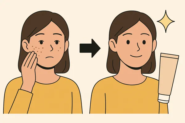 기미 제거 전후 피부 변화