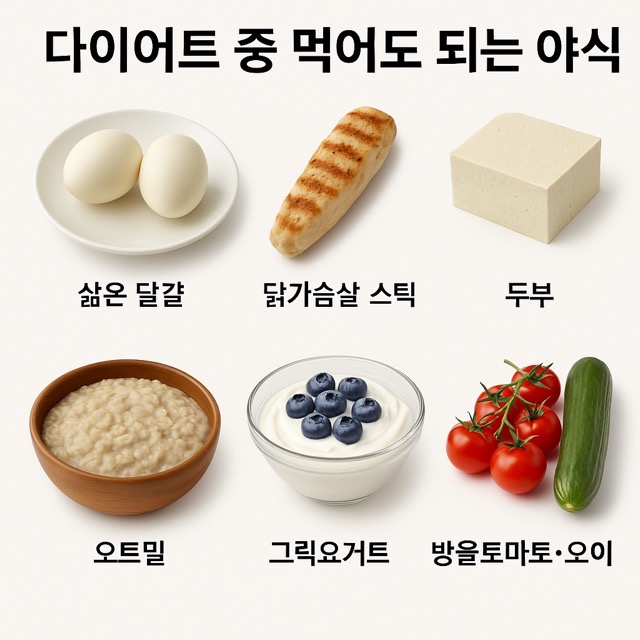 다이어트 중에도 부담 없이 즐길 수 있는 대표적인 야식 6가지