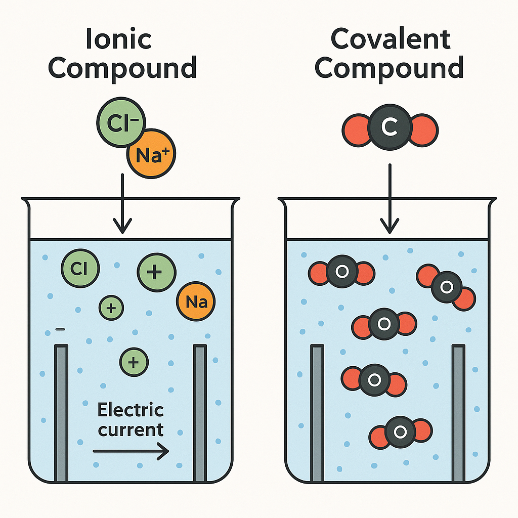 수용액에서의 이온결합과 공유결합 해리 특성과 전기 전도성의 과학적 원리 분석
