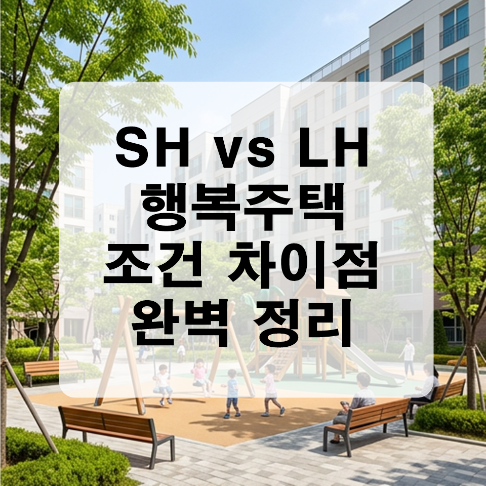 SH vs LH 행복주택 자격 조건 및 핵심 차이점 완벽 정리