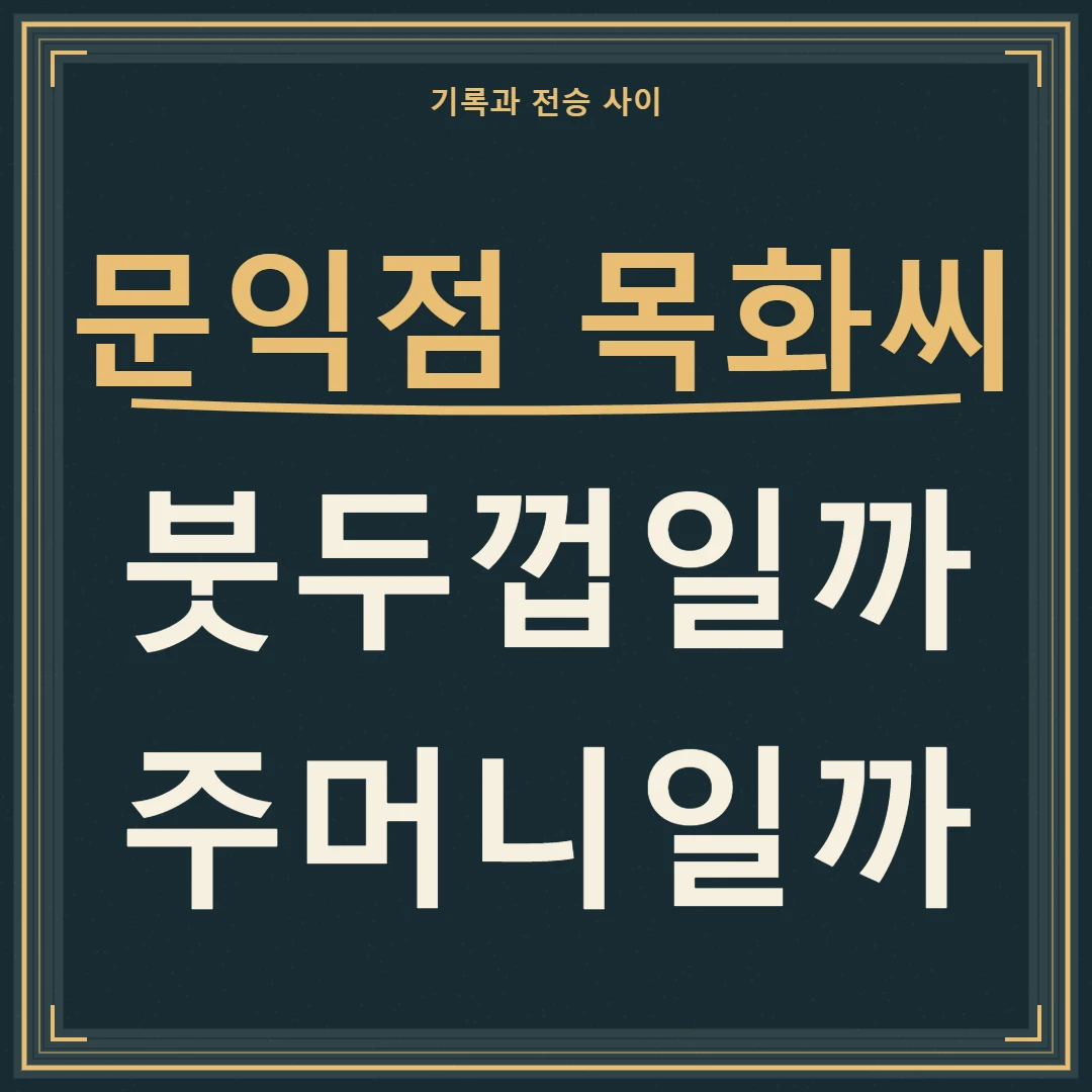 문익점 목화씨, 붓두껍과 주머니 사이의 기록 차이를 묻는 문구
