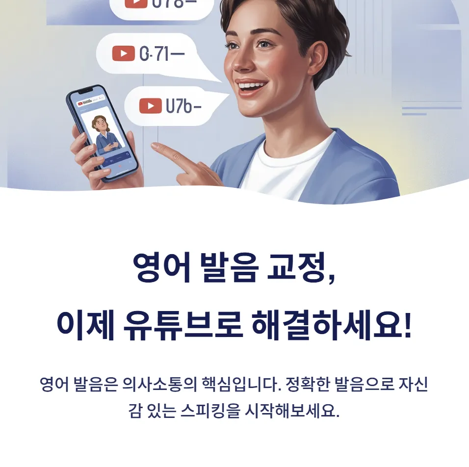 영어 발음 교정을 위한 유튜브 영상 추천