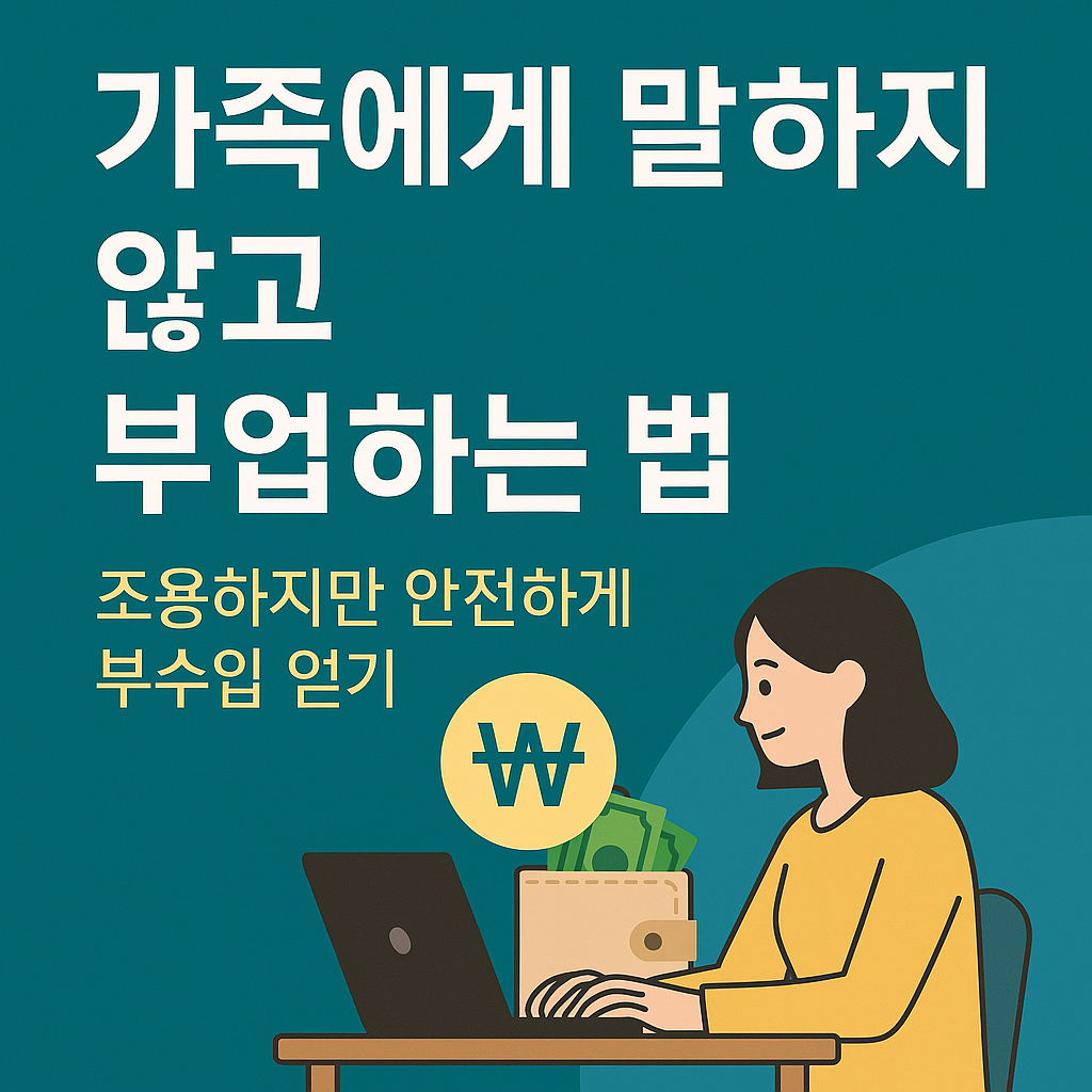 가족에게 말하지 않고 부업하는 법