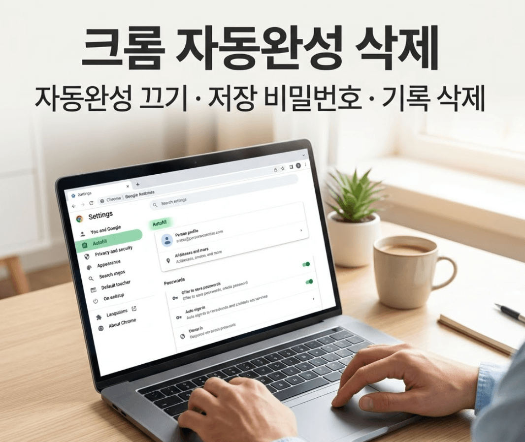 크롬 자동완성 삭제