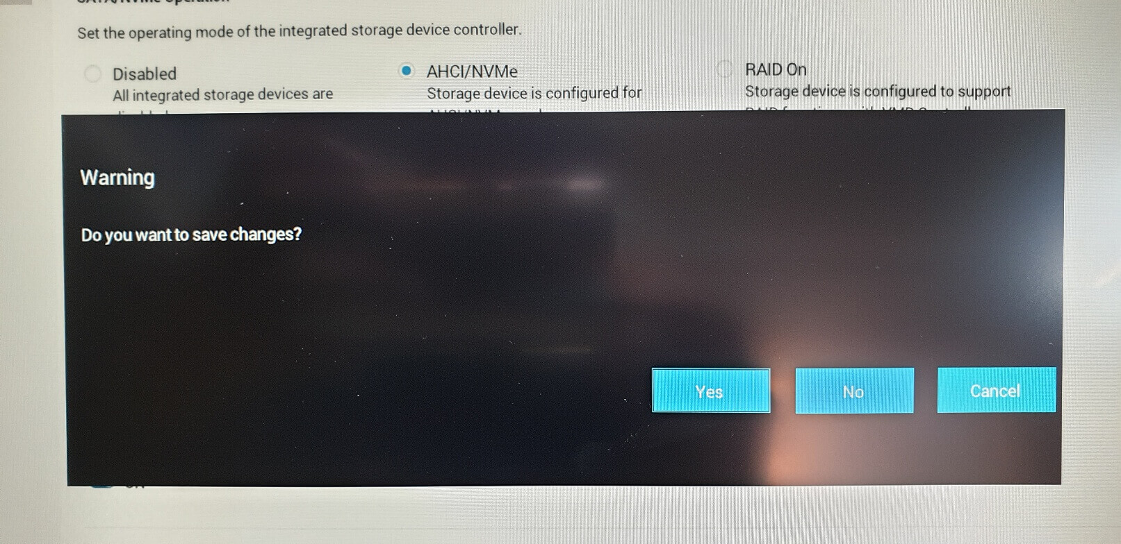오른쪽 하단의 EXIT누르고 저장에 동의 합니다.