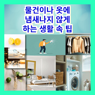 물건이나 옷에 냄새나지 않게 하는 생활 팁