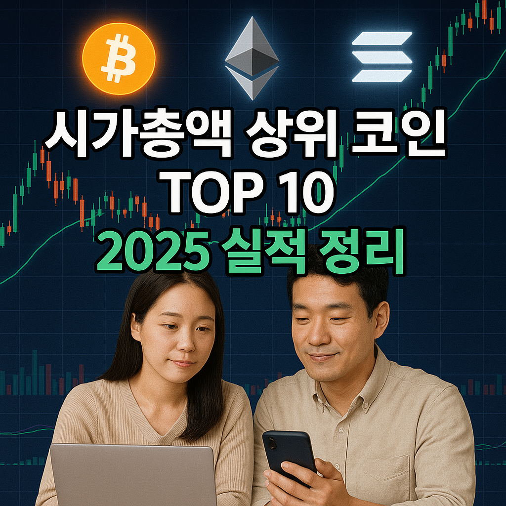 시가총액 상위 코인 TOP 10, 2025 실적 정리