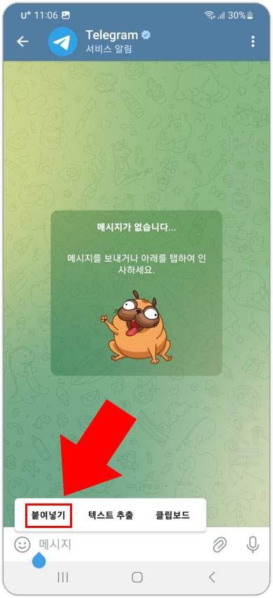 링크 붙여넣기
