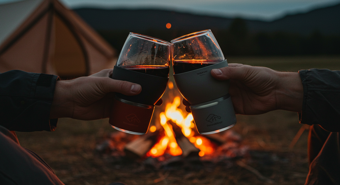 캠핑 와인잔