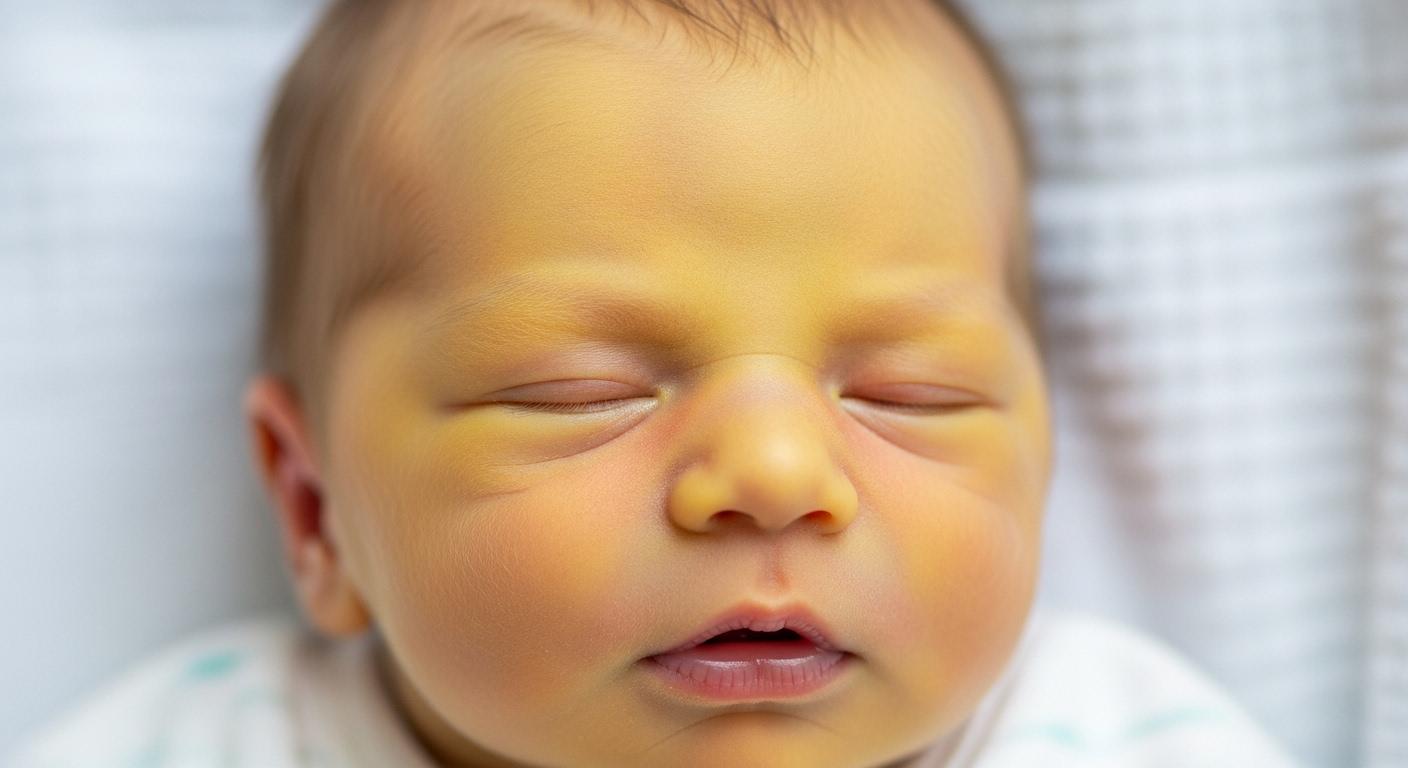 아기 피부색 노란