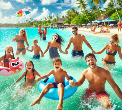 괌여행에서 물놀이사진