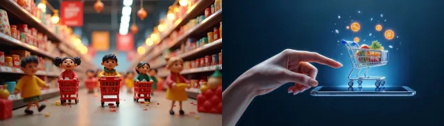 오프라인시장과 온라인시장비교