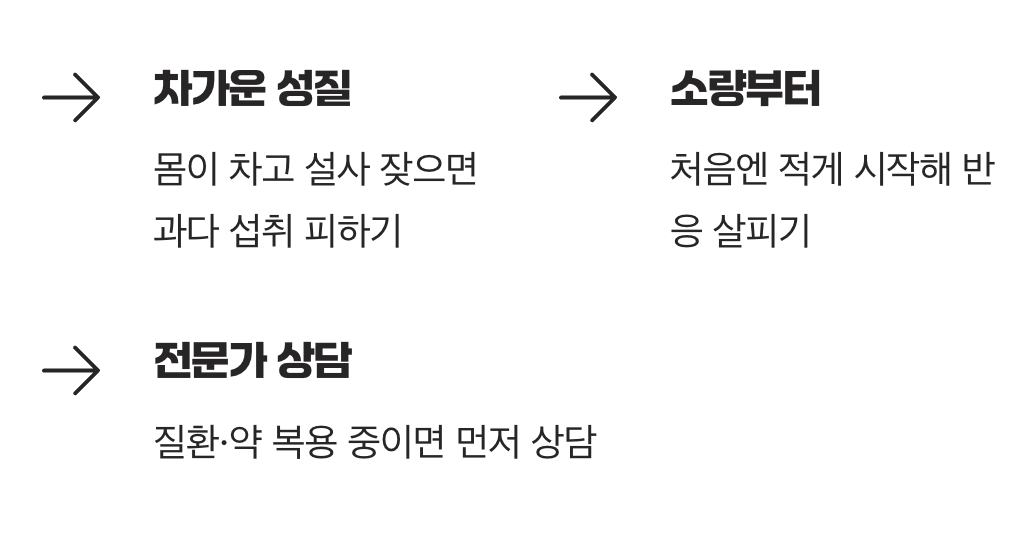 섭취 전, 꼭 알아야 할 주의사항