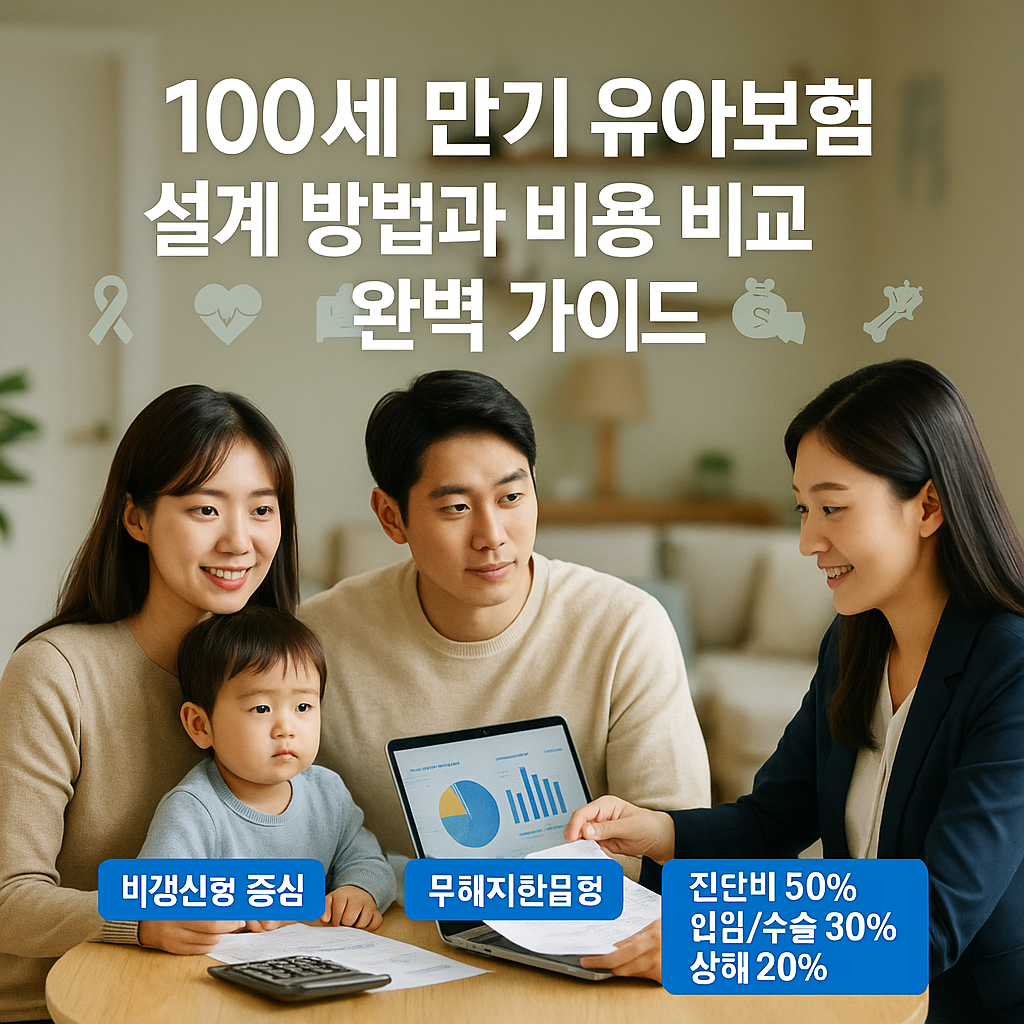 100세 만기 유아보험 설계 방법과 비용 비교 완벽 가이드