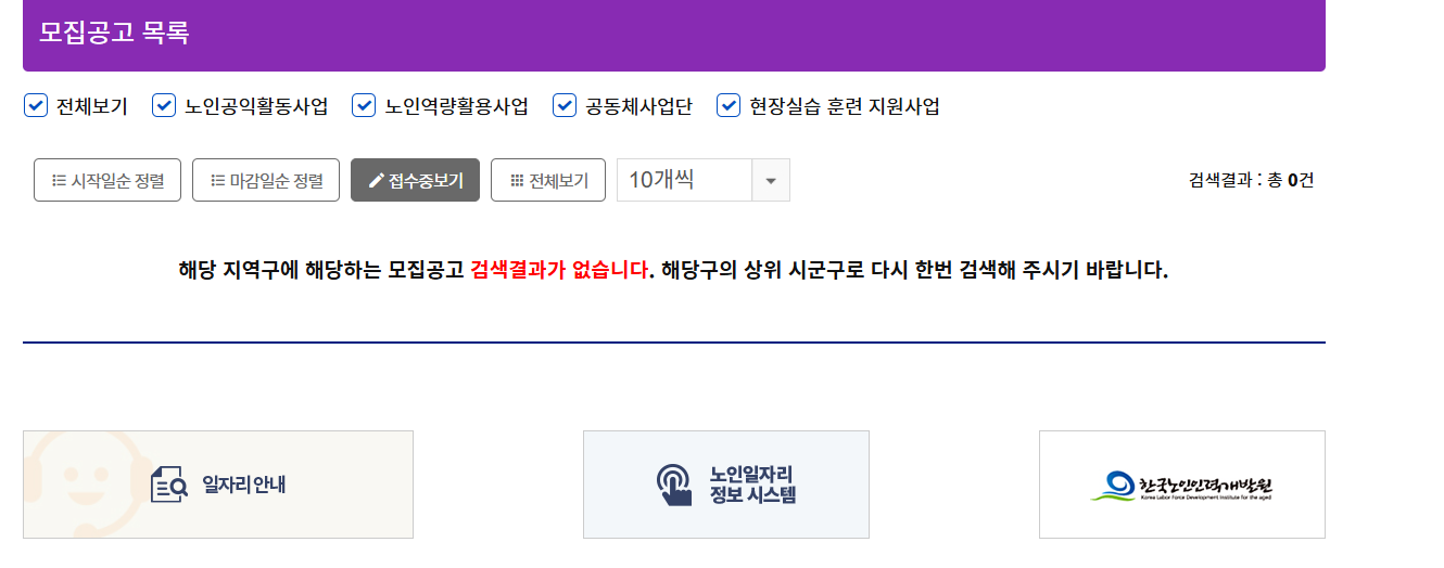 노인일자리 급여 수준