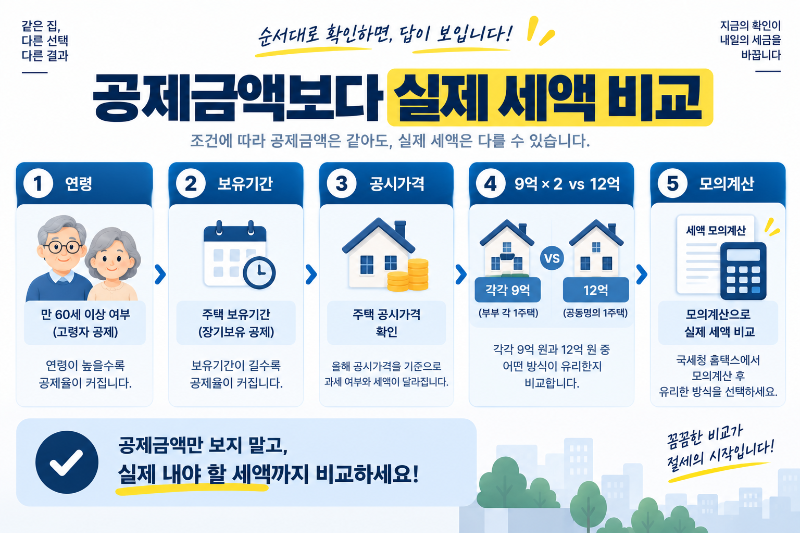 부부 공동명의 1주택자 특례가 유리한 경우 판단 순서
